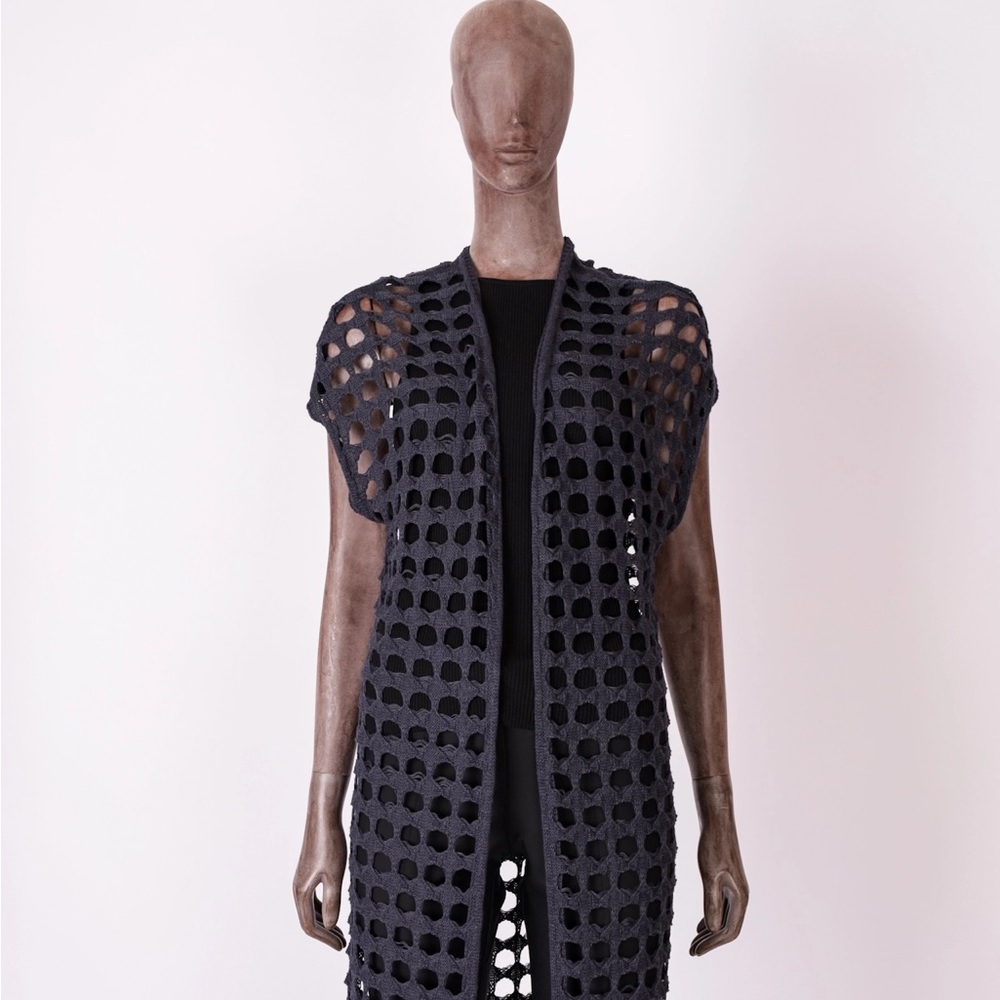 Crochet Open-Front Duster - Picture 3 of 10